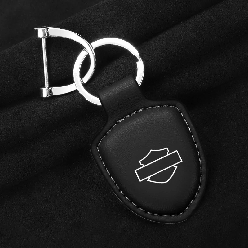 

Leather Motorcycle Keychain Key Ring Pendant Lanyard Gifts For Harley Davidson Softail Sportster VRSC Touring X48 883 1200 Glide