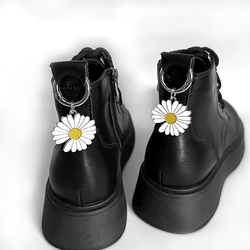 Removable Metal Daisy Flowers Boot Shoes Buckles Decoration Pendant Shoe Accessories Y2K Party Jewelry Gift 1pc