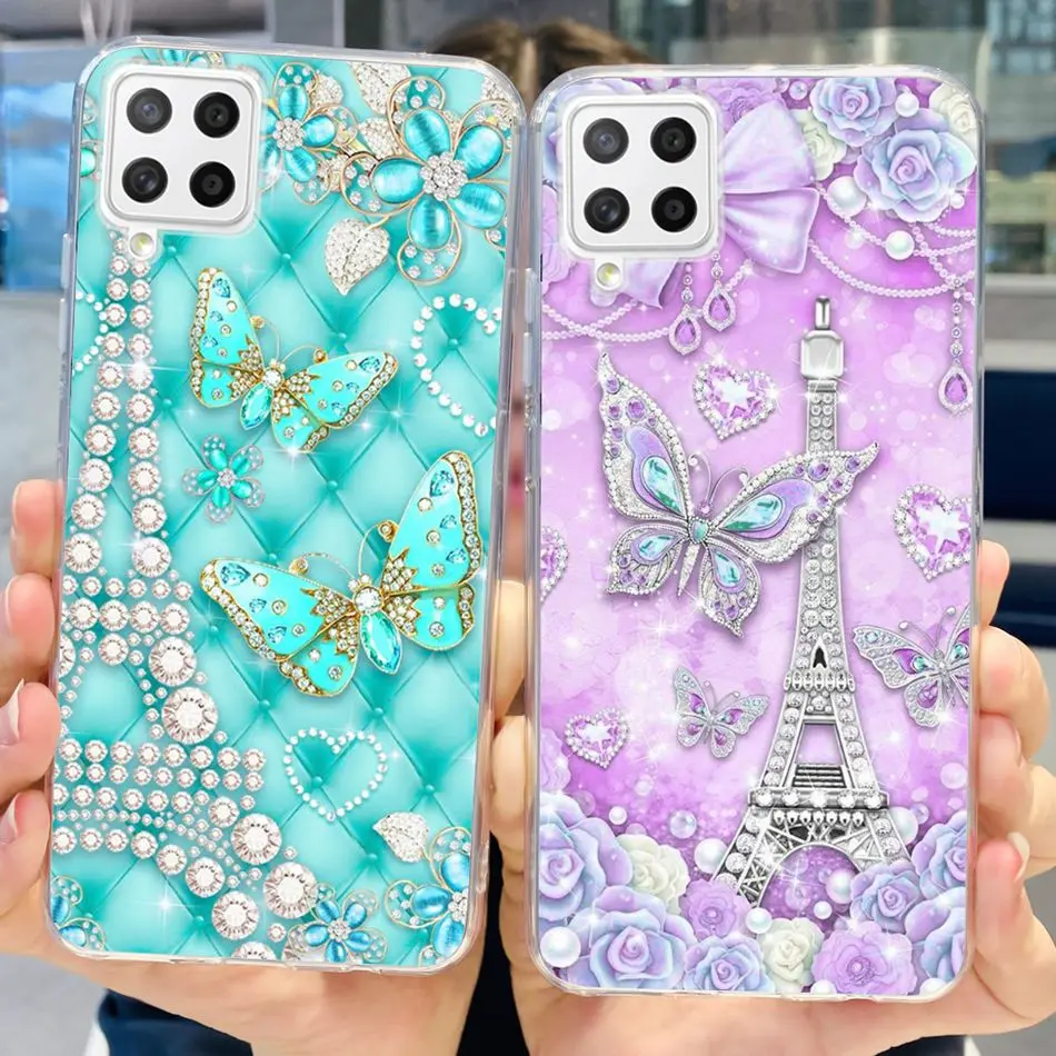 For Samsung Galaxy A22 Case Fashion Painted Soft Silicone TPU Cover For Samsung Galaxy A22 4G SM-A225F A 22 5G A226B Phone Cases