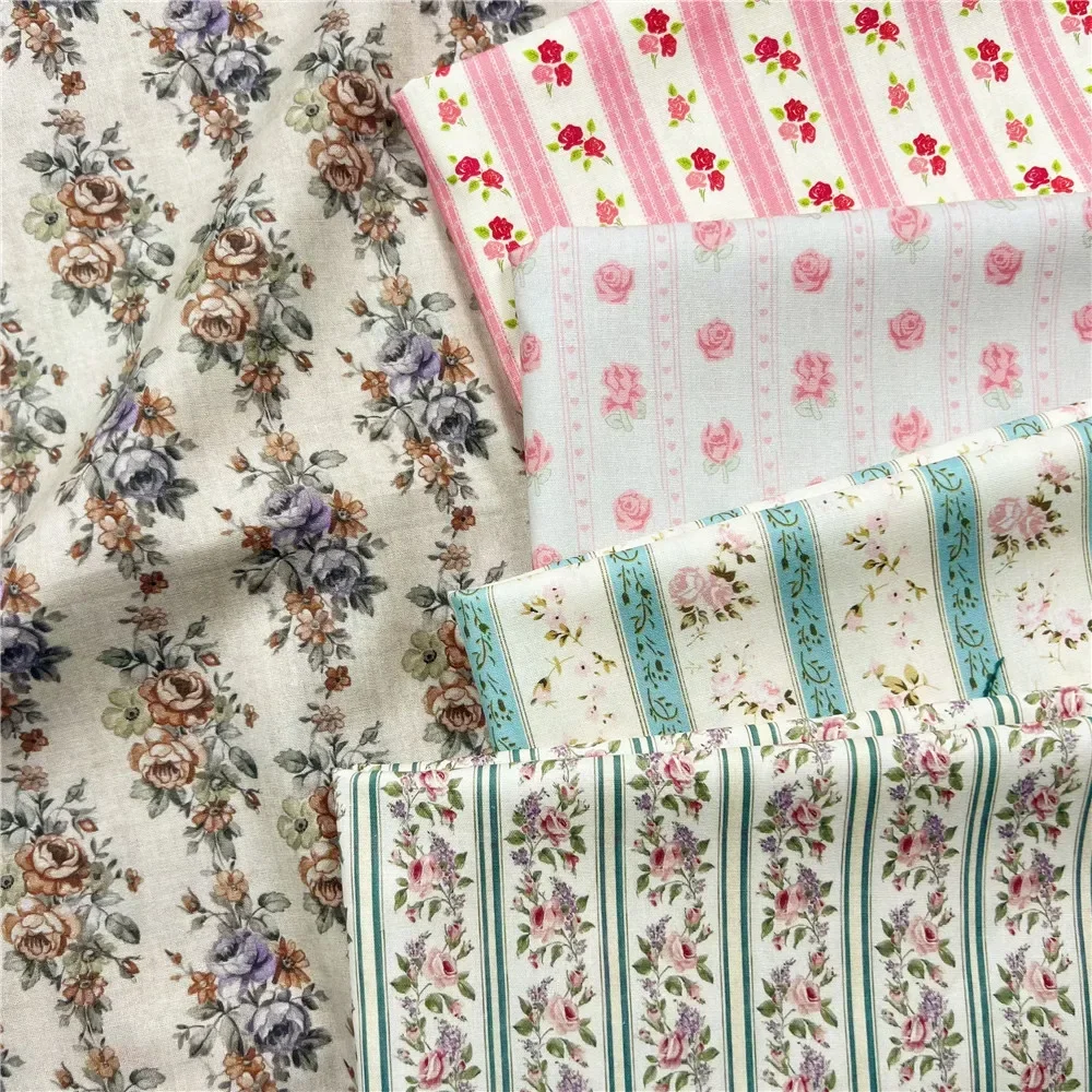 Vintage Floral little flower cotton fabric Patchwork Sewing Quilting shirt clothes handmade patchwork