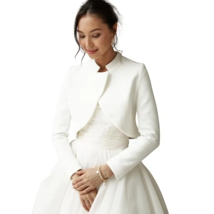 Bridal Cover Up Wedding Dress Topper Winter Bolero White Casmhere Jacket for Bride Wedding Stole Cashmere Coat Wedding Shrug