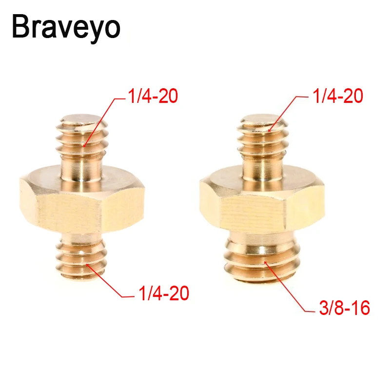 

1/4 to 3/8 inch Brass Conversion Screw Hexagonal Tripod Ballhead Quick Release Photography Accessories For Dslr Camera