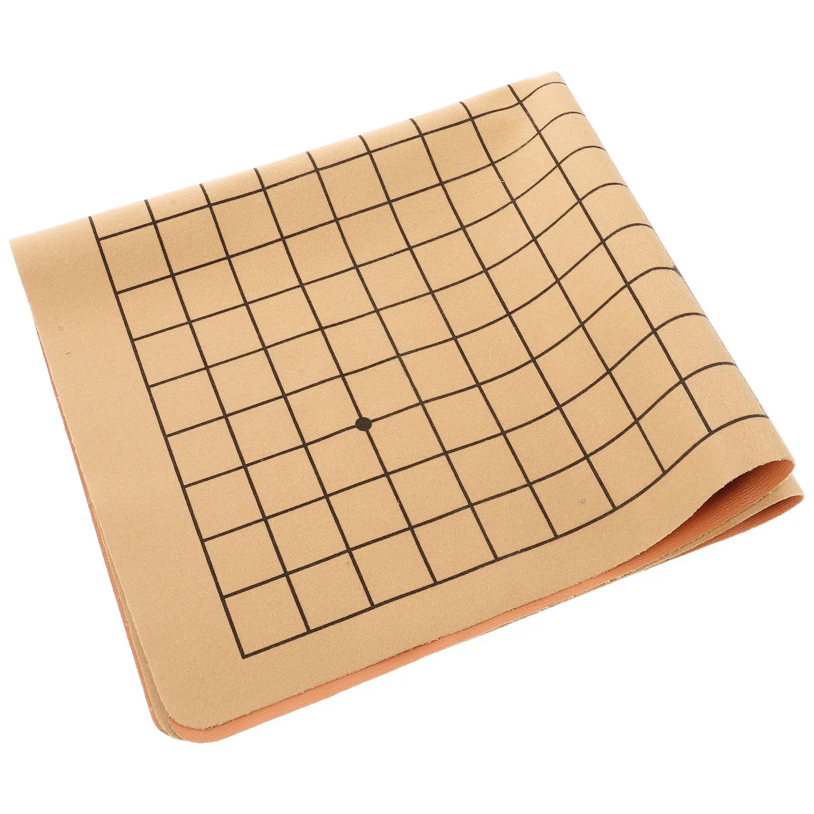 Dual-Sided Folding Chessboard for Xiangqi Go PU Chess Mat Lightweight Portable Roll Up Design Convenient Storage