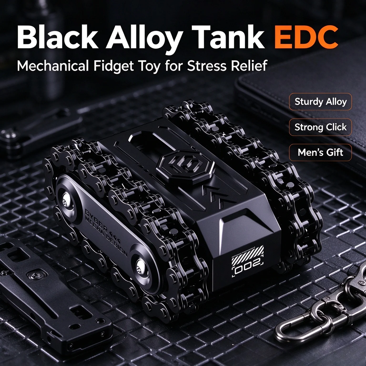 Stress Relief Fidget Roller EDC Fidget Spinner Toy Anti-stress Magnetic Push Card ADHD Anxiety Reducing Mechanical Push Plate