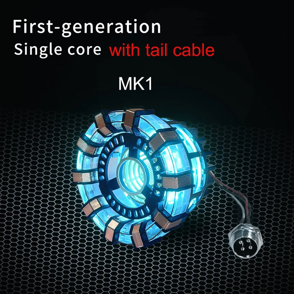 Simulation Power Reactor Heart LED Light Chest Lamp MK1 MK2 Cosplay Gift Game Room Desktop Decoration