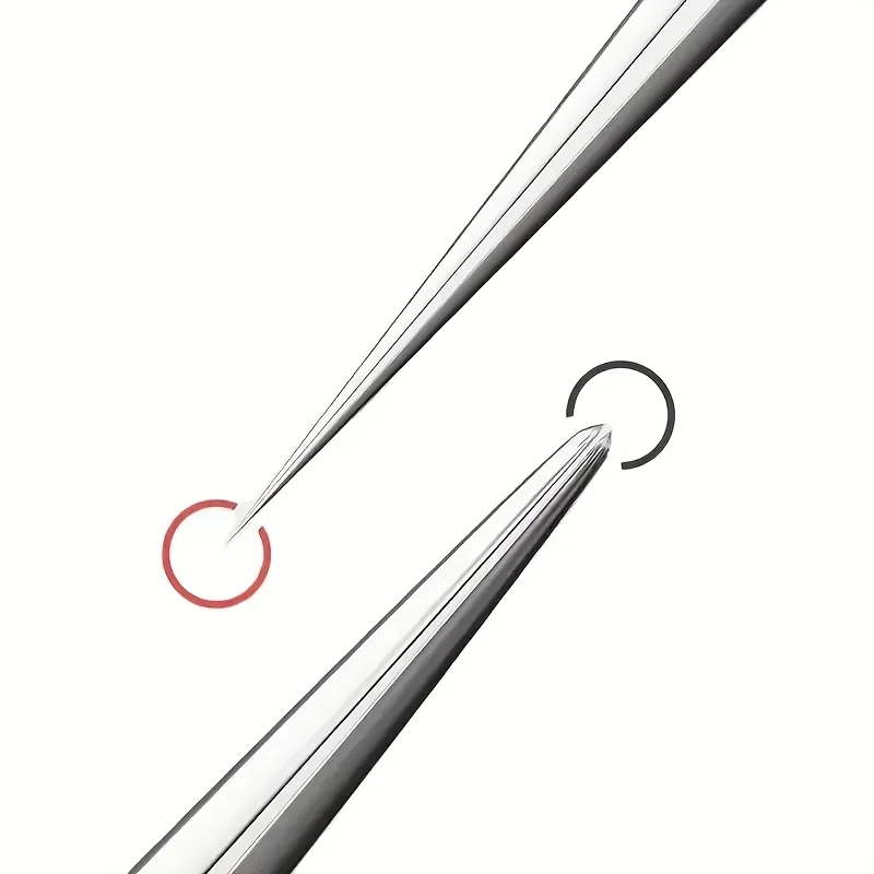 1pc Fine Tweezers For Removing Blackheads And Acne, Stainless Steel, Suitable For All Skin Types, No Fragrance