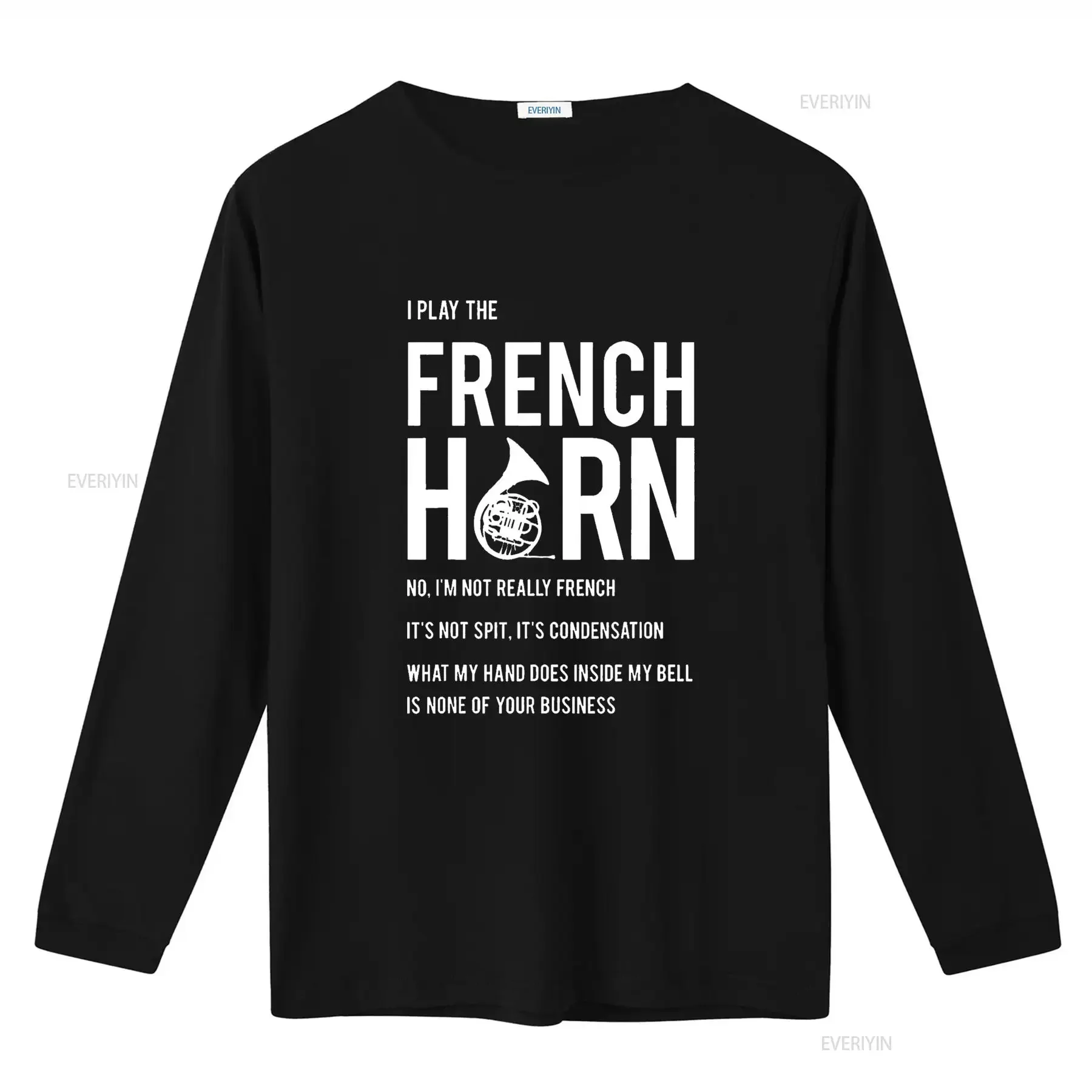 أنا ألعب القرن الفرنسي مضحك لاعب الموسيقار تي شيرت خمر غسلها أنيق الشارع الشهير أزياء أوم الرسم الناعم قليلا