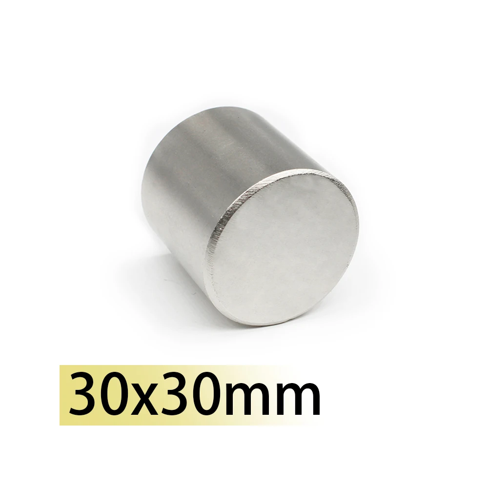 30x30mm Magnet N35 Neodymium Magnets Nickle Coating 30x8mm  Search Magnetic Fridge DIY  Magnet Balls Toy Machine 30*30 BIG