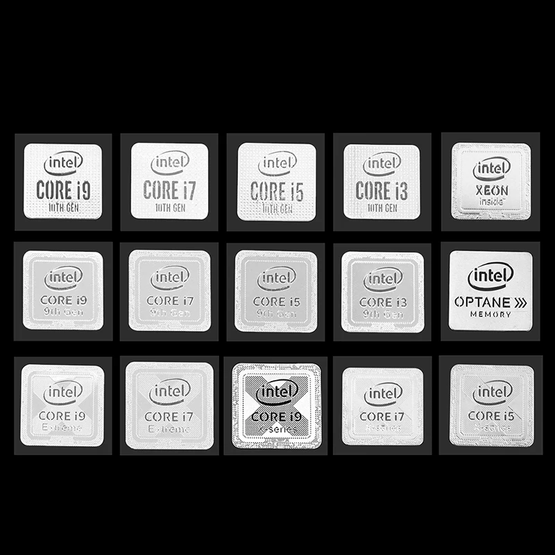 10e Generatie Intel I9 I7 I5 I3 Cpu Metalen Sticker Laptop Logo Sticker Home School Kantoor