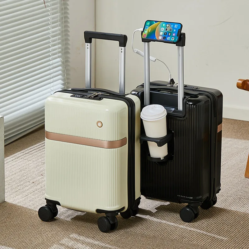 

Portable Lightweight Handheld Lage 6-Inch Carry-On Suitcase Durable ABS+PC Material TSA Password Lo Universal G