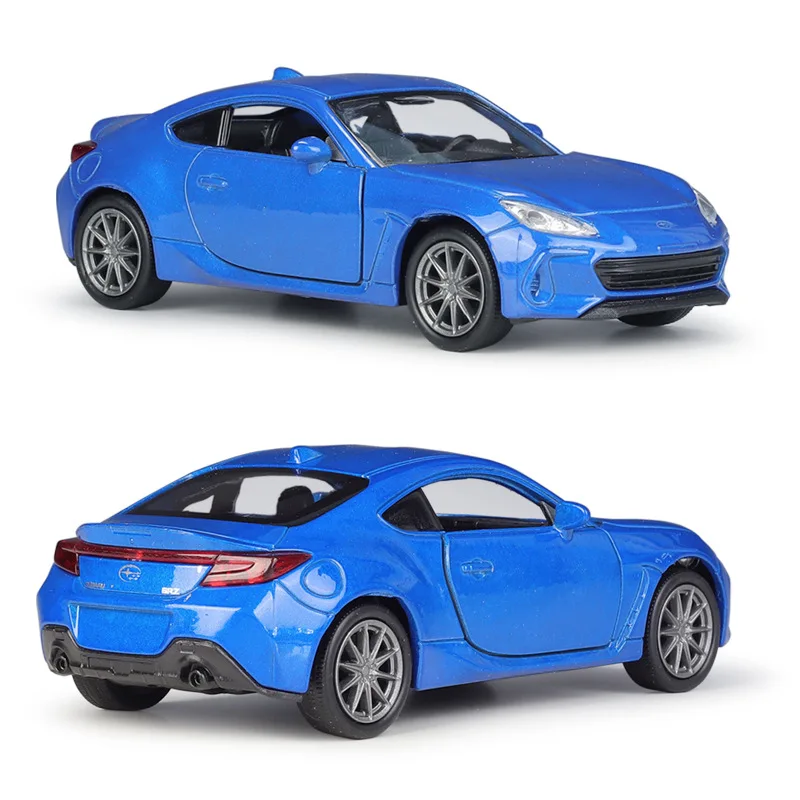 1/36 Subaru BRZ Super Sport Toy Car Model Welly Diecast Metal Vehicle Miniature Collection Pull Back Gift For Children Boys Kid