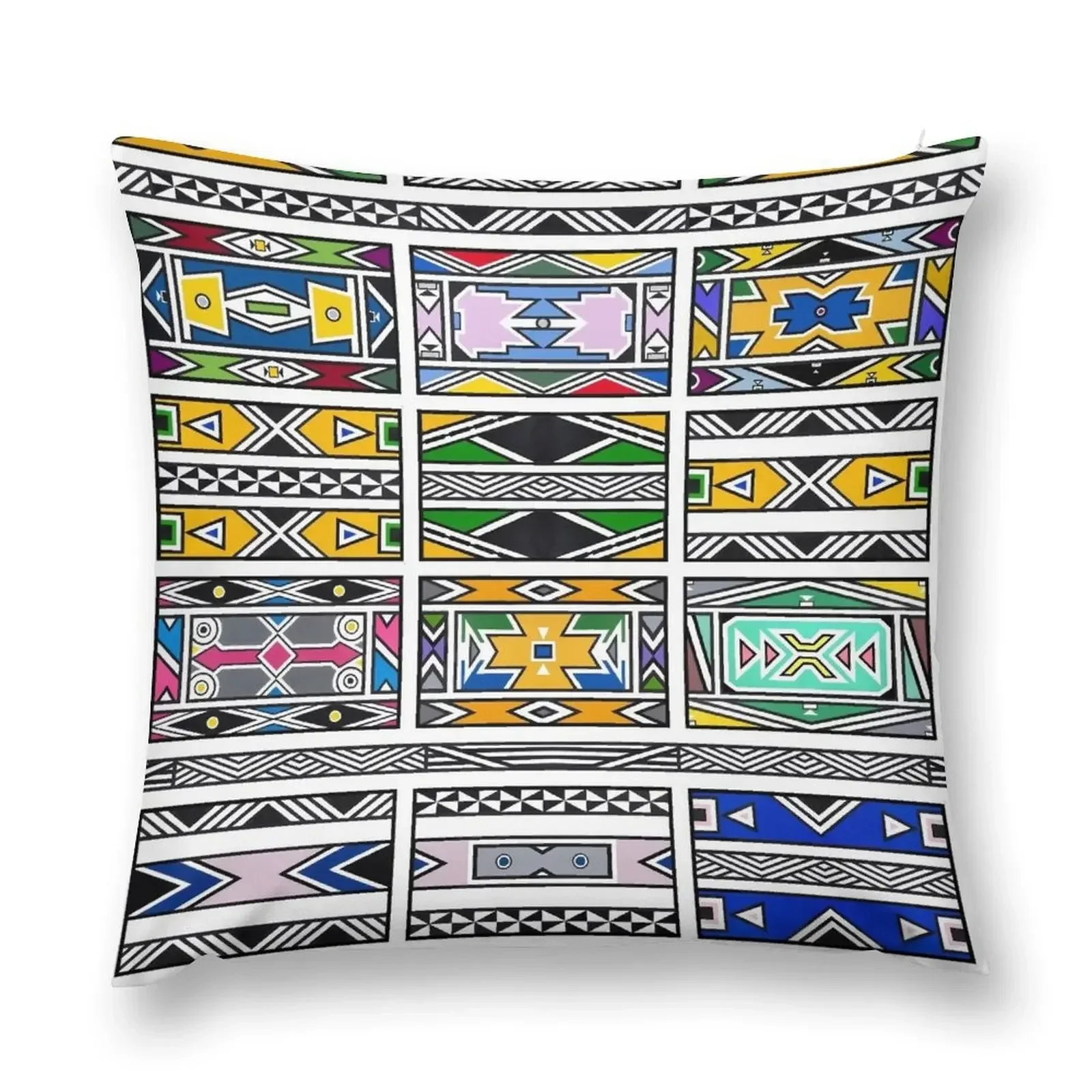 Ndebele (South Africa) Throw Pillow Decorative Cushions For Luxury Sofa Plaid Sofa Sofa Cushions pillow