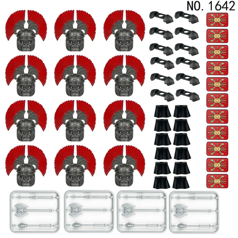Mit 12 stücke Medieval Römischen Spartan Armee Soldaten Mini Action-figuren MOC Zubehör Modell Baustein Ziegel Set Spielzeug Geschenke