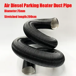 75mm Diameter 115-200cm Length Air Heater Duct Pipe Tube Hose Line+Connectorc Diesel Parking Heater for Webasto Eberspacher