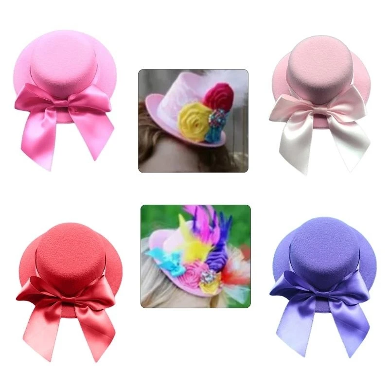 Medieval Bowknot Decals Fascinator Hat Hairpin Bride Hair Clip Small Hat Hair Clip Punk Hair Clip for Halloween Party