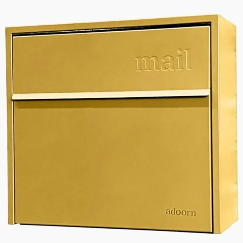 

Locking Wall Mount Mailbox Weatherproof Anti-Theft Secure Outdoor Box 13.5" H x 15" L x 5.5" D Rustproof Steel Construction