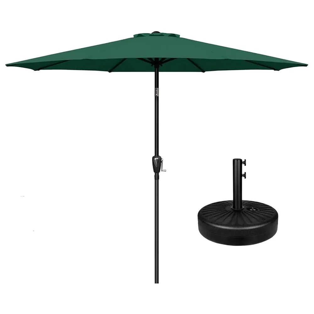 

Patio Umbrella Outdoor, UV Protection Sunshade with Push Button Tilt/Crank and 8 Sturdy Ribs, Customized