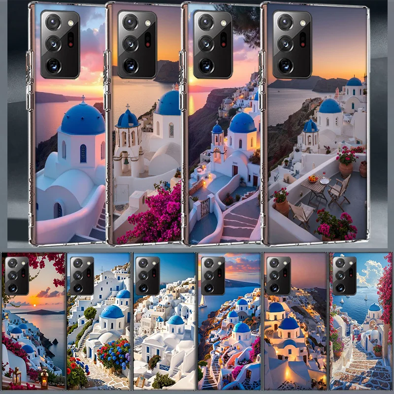 Greece in summer. Santorini Phone Case for Samsung A55 A35 A25 A15 A07 A05S A16 A17 A26 A36 A37 A56 A57 Galaxy Note 20 10 A50S A