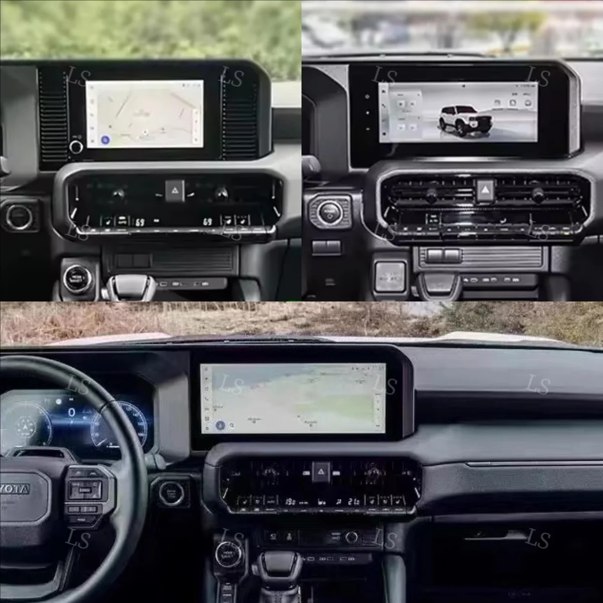 

For Toyota Prado LC250 Android Car Radio Keep The Original Car Microphone GPS Navigation Stereo Digital QLED Screen Carplay