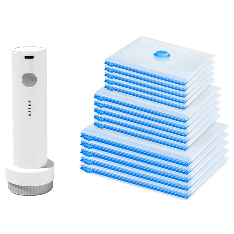 

AT19-Беспроводной электрический насос для багажа, вакуумный уплотнительный мешок для одежды, чемодана, органайзера