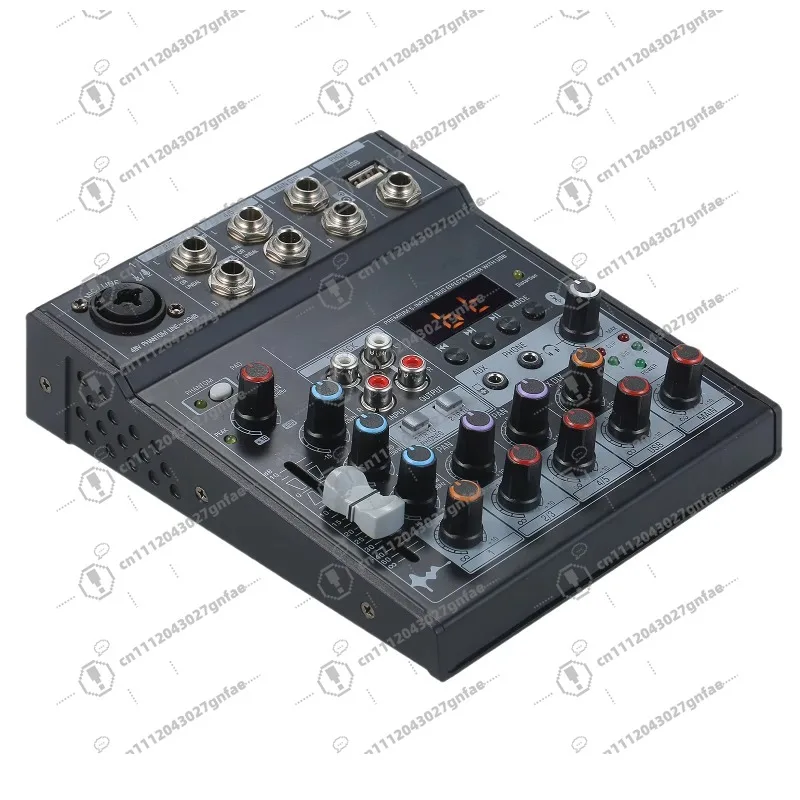 Professional Mini Mixer 4 Channel Stereo Mixer Console System USB BT FX Effects Digital Audio Signal Processor