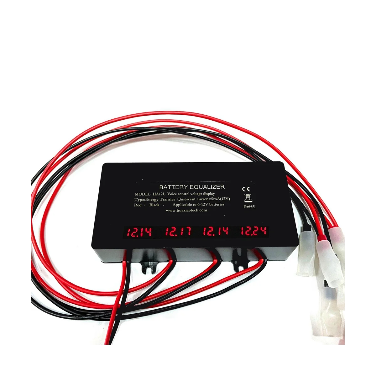 HA12L LED Display Battery Balancer for 4 x 12V Battery Balancer 4S Active Voltage Lead-Acid Li-Ion LiFePO4 Batteries