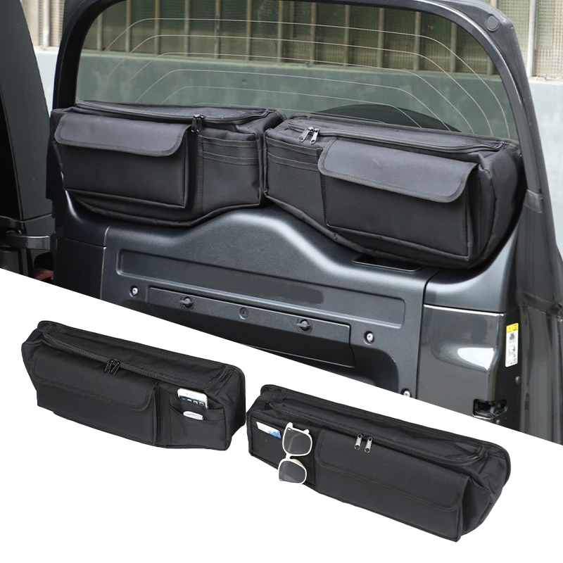 Tailgate Window Storage Bag Half Height Design Car Trunk Organizer Window Bag For Land Rover Defender 90 110 130 L663 2020-2026
