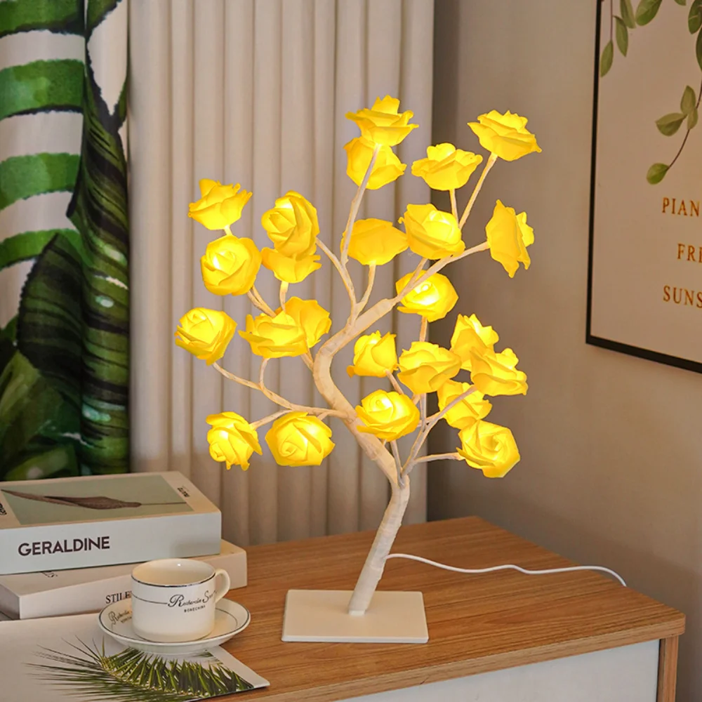 LED Rose Lamp Tree Rose Light Table Top Decorations for Wedding Mother\'s Day Valentine’s Day Decorations, Gift for Girls Mom