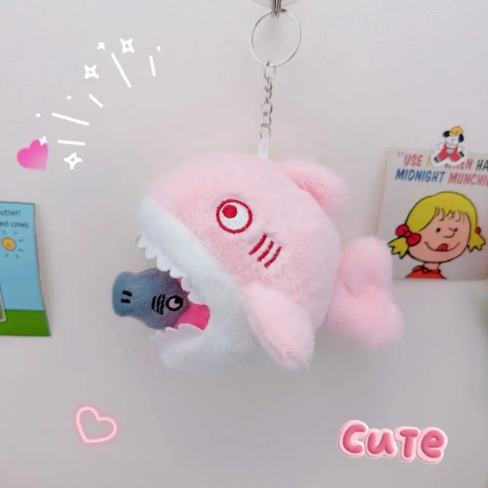 Tubarão dos desenhos animados azul tubarão chaveiros de pelúcia simulação animal de pelúcia azul tubarão pingente boneca de pelúcia macio tubarão chaveiro