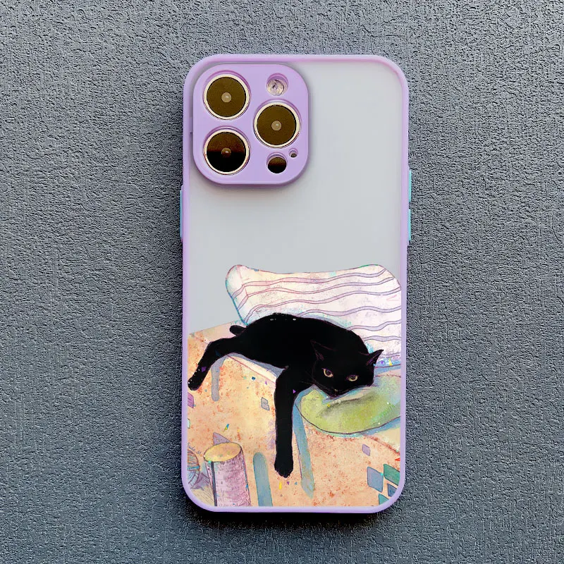 Süße Katze Becher Trinken Paar Handyhülle für iPhone 17 12 11 Pro Max 16 15 14 13 Pro Max Mini X XR X 16 15 Plus stoßfeste Abdeckung – Detail 11