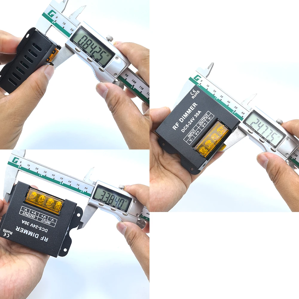 30A LED وحدة تحكم لخاصية تخفيض الإضاءة الجهد المنخفض 12-24 فولت مع 3 مفتاح جهاز التحكم عن بعد اللاسلكي للترددات اللاسلكية لشريط سلسلة الإضاءة LED لون واحد #3