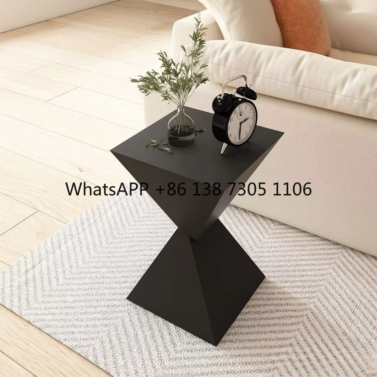 

Creative small table bedroom cream sofa corner table premium metal wrought iron coffee table modern minimalist bedside