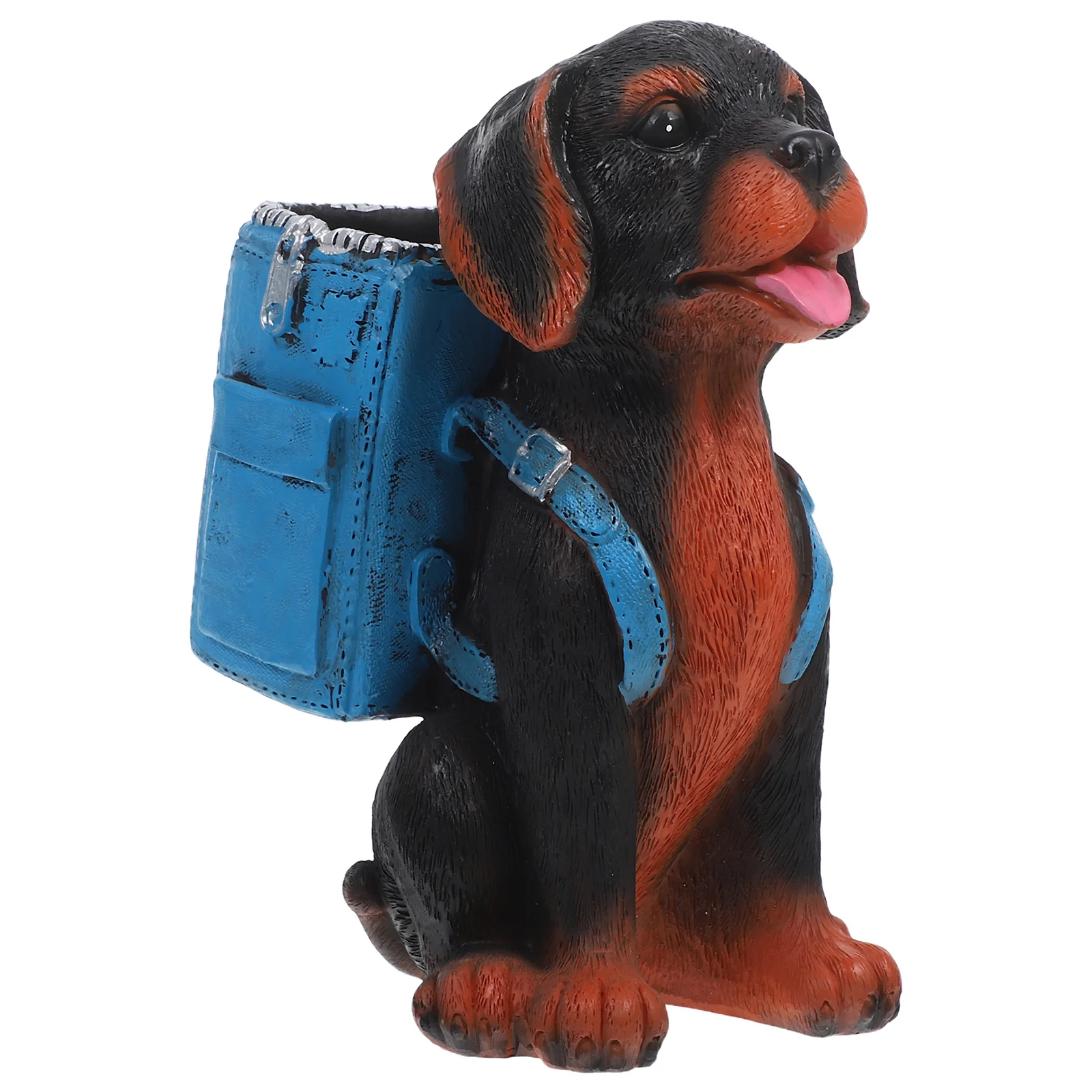 

Resin Dog Eyeglass Holder Pen Container 2-in-1 Eyewear Organizer Stand Cute Desktop Decoration Eyeglass Stand Sunglasses Holder