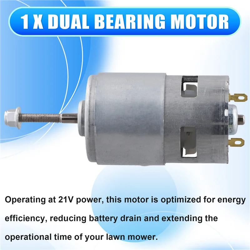 ABRN-21V Dual Bearing 775 Motor Lithium Battery Lawn Mower Motor For Efficient Weed Cutting & Trimming