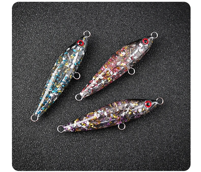 TAIYU Harz-Fischköder Luya Kunstköder 7cm 17g Harter Köder Laser-Reflektierender Bleigewichteter Fischköder – Detail 12
