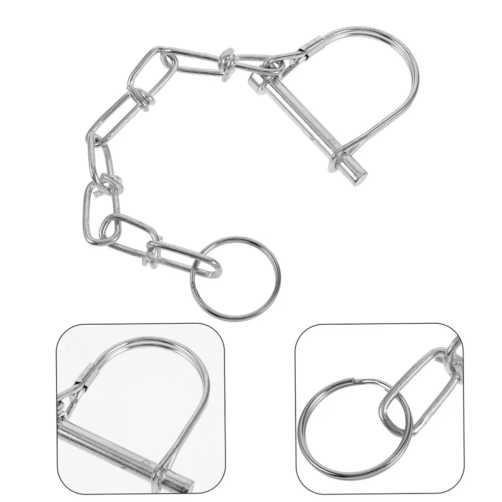

2Pcs Galvanized Trailer Connector Safety Pin Secure Trailer Ball Cover Lock Heavy Duty Hitch Pin Clip Towing Hitch Parts
