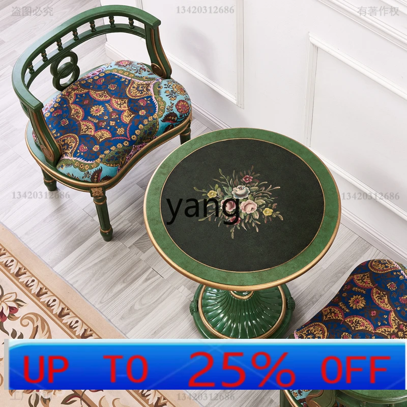 

LH golden emerald negotiation table balcony small round table coffee table