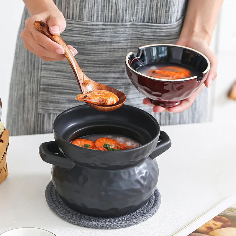 Japanese Pot Ceramic Pot Cooking Pan Big Saucepan Korean Cookware Clay Pot for Cooking Casserole Kitchen Utensils Stone Pan