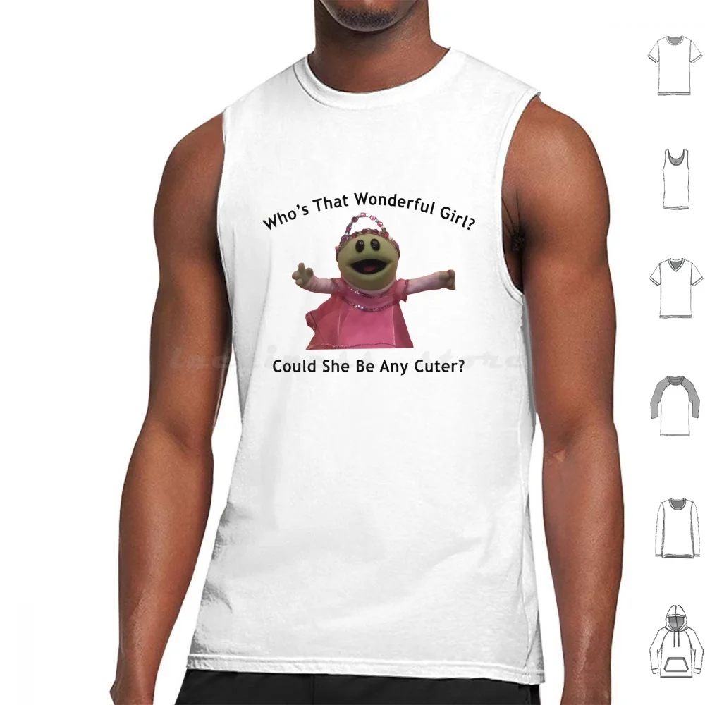 

Vintage Nanalan Who's That Wonderful Could She Be Any Cuter  Nanalan Meme Peepo Cartoon Tank Tops Vest Sleeveless Nanalan