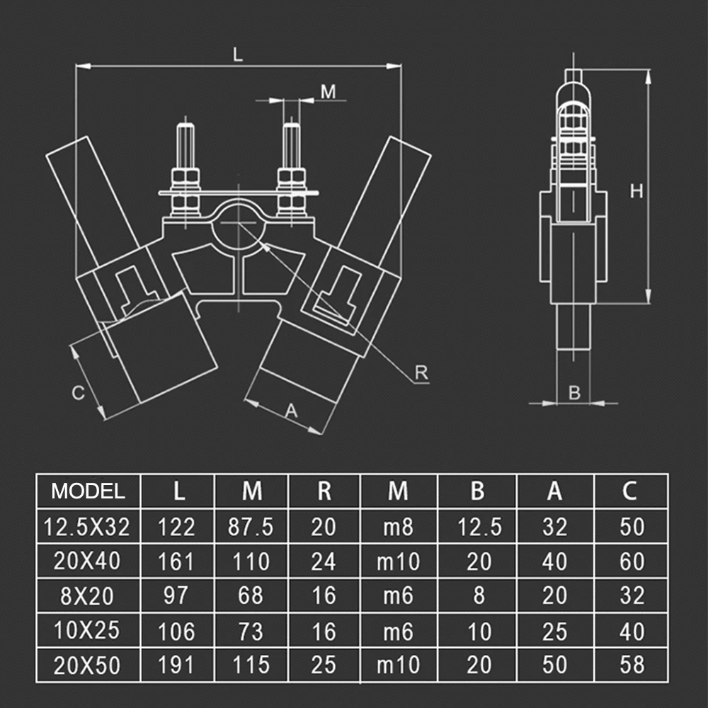 Jumpasit YZR 8x20 10x25 12.5x32 Aluminum Lifting Crane Motor Carbon Brush Holder Assembly Replacement