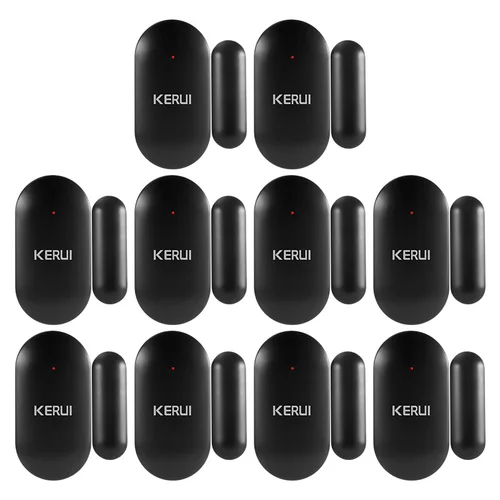 Imagen 1 del producto KERUI 10 Uds MC11 Sensor de puerta 433MHz Detector de Sensor magnético de ventana inalámbrico para W202 sistema de alarma de seguridad para el hogar antirrobo