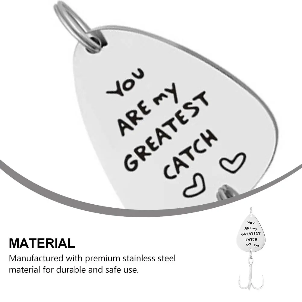 

Personalized Stainless Steel Fishing Hook Dad Gift Engraved Lure for Fishermen Fathers Day Bait Creative Design Valentine