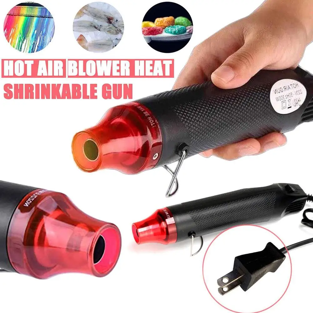 

300W Hot Air Gun Portable Mini Heater For DIY Craft Embossing Shrink Wrapping PVC Multi Function Handheld Electrical Heat T P0S9