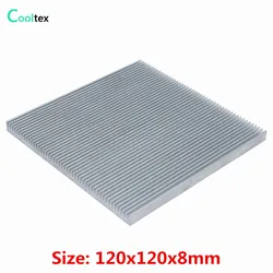 Aluminum Heatsink 120x120x8mm Radiator Heat Sink Cooler for LED Chip Electronic heat dissipation Cooling