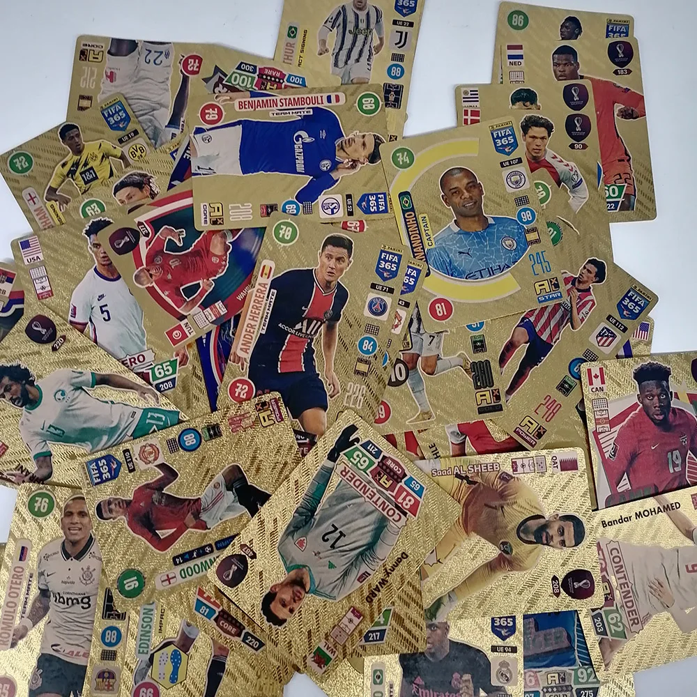 Football Cards FIFA Sports Star Soccer Card World Cup Board Game TCG Gold Fans Collection Children Birthday Gifts 55pcs