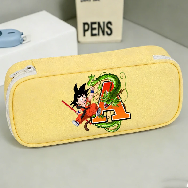 

Пеналы для карандашей Dragon Ball с мультяшным принтом Сон Гоку, вместительные сумки для ручек с надписями, пеналы для мальчиков и девочек, школьные канцелярские принадлежности