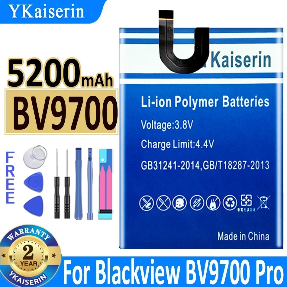 

Аккумулятор YKaiserin BV9700 5200 мАч для серии Blackview Bv9700 Pro Bv9700Pro 605872 НОВАЯ высококачественная батарея + трек-код