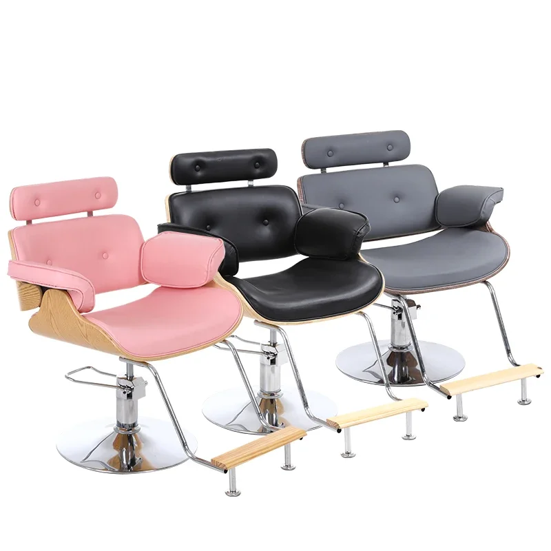 Pink Professional Beauty Chair Swivel Pedicure Styling Barbers Armchairs Aesthetic Salon Mocho Cadeira Barber Equipment MQ50BC