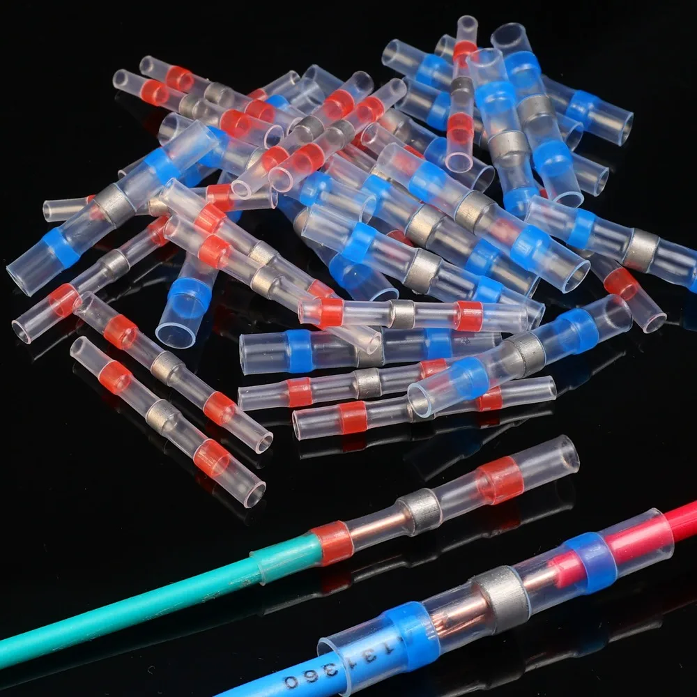 Connettori termorestringenti Terminali senza saldatura Kit di giunzioni per cavi elettrici isolati impermeabili per riparazioni automobilistiche audio per auto