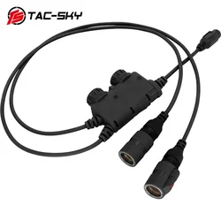 TAC-SKY RAC-Adapter, taktische Dual-Kommunikation, 6-poliges PTT für PRC 148/152 Walkie Talkie, taktisches Headset, COMTA-Schieß-Headset